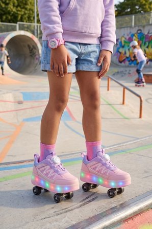 Muggo SKATE Çocuk Işıklı Patenli Tekerlekli Sneaker Spor Ayakkabı