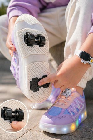Muggo SKY Çocuk Işıklı Patenli Tekerlekli Sneaker Spor Ayakkabı