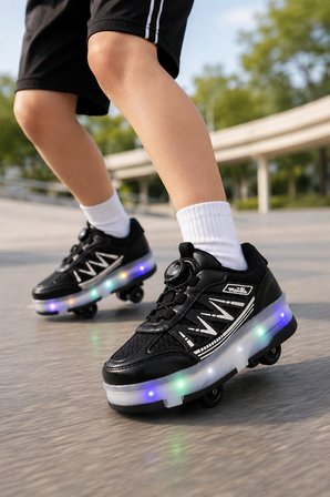 Muggo SKY Çocuk Işıklı Patenli Tekerlekli Sneaker Spor Ayakkabı