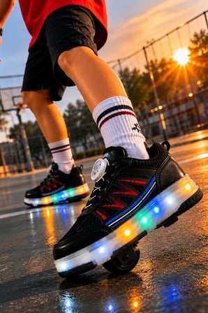 Muggo SKY Çocuk Işıklı Patenli Tekerlekli Sneaker Spor Ayakkabı