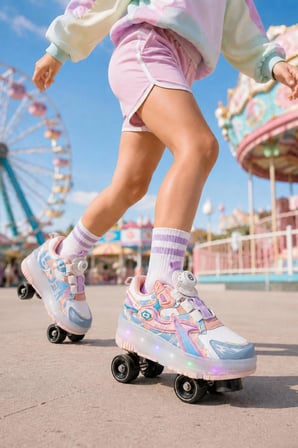Muggo PATO Çocuk Işıklı Patenli Tekerlekli Sneaker Spor Ayakkabı