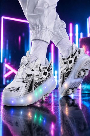 Muggo PATO Çocuk Işıklı Patenli Tekerlekli Sneaker Spor Ayakkabı