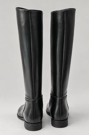 Muggo VEYONA Fermuarlı Düz Tabanlı Günlük Kadın Binici Çizme