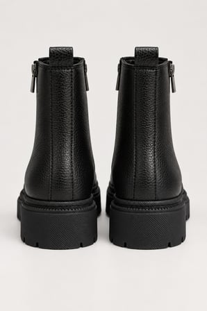 Muggo RAXEL İçi Kürklü Fermuarlı Kalın Taban Günlük Kadın Kışlık Bot