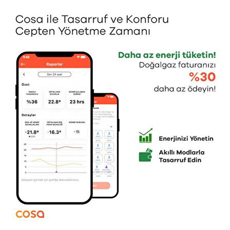 Cosa Oda Termostatı Kablosuz Kombi Kontrolü V5 