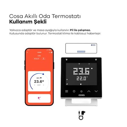 Akıllı Oda Termostatı Kablosuz Klima Kontrolü v5