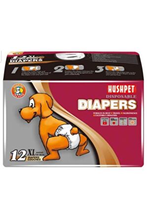 Hushpet Köpek Alt Tuvalet Bezi XL 12 li 25-40 kg