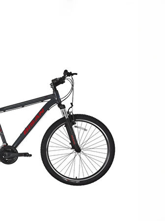 Bisan Atlas 26 V Fren 21 Vites 26 Jant Dağ Bisikleti Gri Kırmızı 17 Kadro