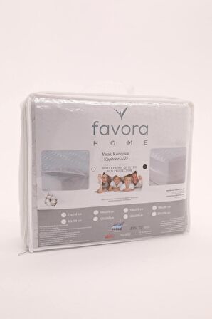 Favora Kapitone Fitted 100 x 200 Su Geçirmez Alez Beyaz