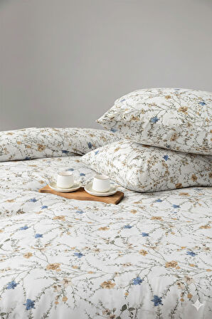 Favora Arbustro Çift kişilik %100 Pamuk Nevresim Takımı - Vizon