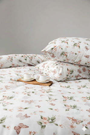 Favora Messa Çift kişilik %100 Pamuk Nevresim Takımı - Bej