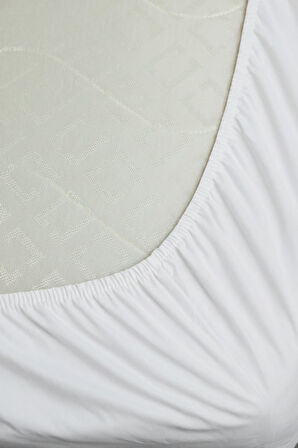 %100 Pamuk Ranforce Premium King Size Lastikli Çarşaf - Beyaz