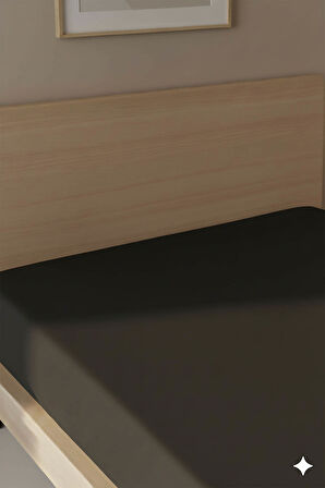 %100 Pamuk Ranforce Premium Tek Kişilik Çarşaf - Siyah