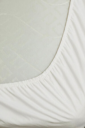 %100 Pamuk Ranforce Premium Tek Kişilik Lastikli Çarşaf Seti - Krem