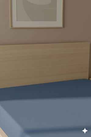 %100 Pamuk Ranforce Premium Tek Kişilik Plus Lastikli Çarşaf - İndigo