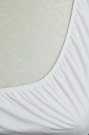 %100 Pamuk Ranforce Premium Tek Kişilik Plus Lastikli Çarşaf - Beyaz