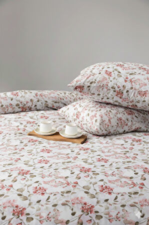 Favora Cenit Çift kişilik %100 Pamuk Nevresim Takımı - Pudra