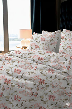 Favora Cenit Çift kişilik %100 Pamuk Nevresim Takımı - Pudra