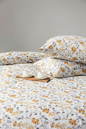 Favora Bella Çift kişilik %100 Pamuk Nevresim Takımı - Gri