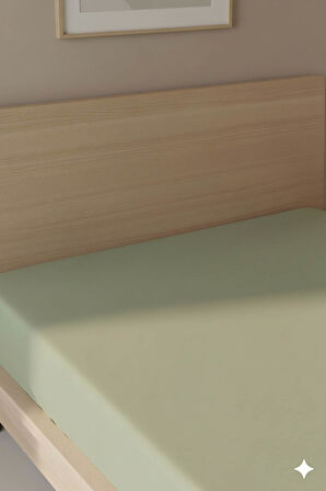 %100 Pamuk Ranforce Premium Tek Kişilik Çarşaf - Yeşil