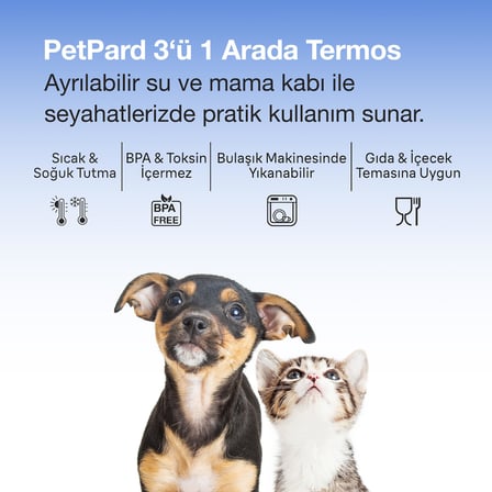 Petpard Termos 3 In 1 Mavi
