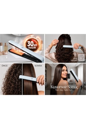 Fakir Flaxy Saç Düzleştirici 25 mm Seramik Plaka 210C Hızlı Isınma