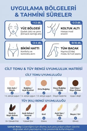 Auria Safir Buz Soğutmalı IPL Lazer Epilasyon Cihazı - Konforlu Tüm Vücut & Yüz Tüy Alma (Kadın/Erkek)