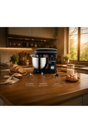 Maxychef Hamur Yoğurma & Stand Mikser 10 Lt 2000w Siyah