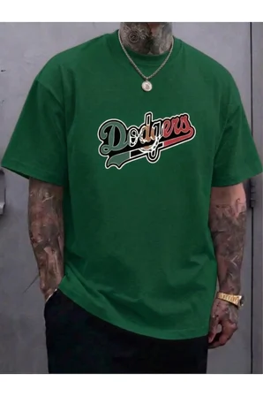 Erkek Dodgers Baskılı Tasarım Tshirt