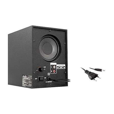 Ayt Mikado MD-1700BT 2+1 Siyah Usb Sd Kart Fm Radyo Destekli Kumandalı Multimedia Bluetooth Hoparlör Ses Sinema Sistemi
