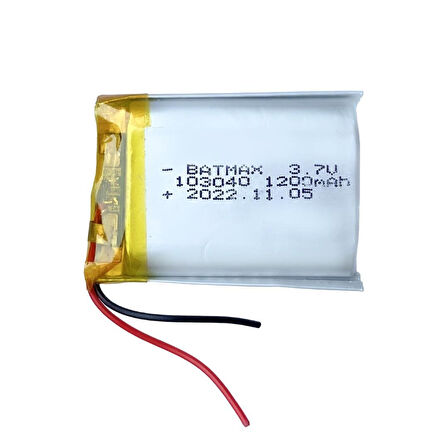 Ayt Powermaster 3.7 Volt 10x30x40 Mm 1200 mAh Lityum Polimer Pil Akıllı Saat İntercom Kulaklık Pili Soketsiz 
