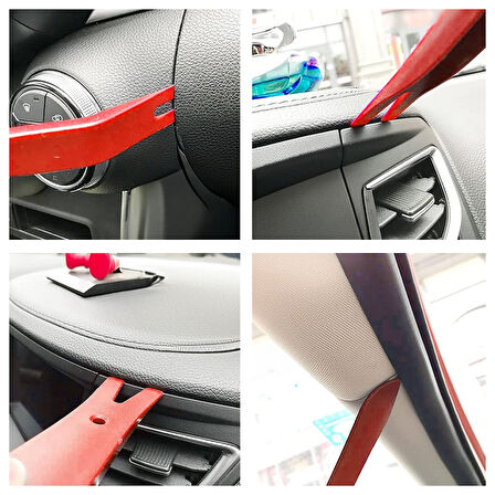 Ayt Carstar hm-798 Oto Araç İçi Ses Sistemi Lastik Sökme Kapı Düzeltme Çıkartma Aparatı Seti Torpido Sökücü