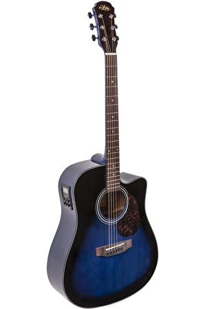 Aria ADW01CEBLS Cutaway Elektro Akustik Gitar