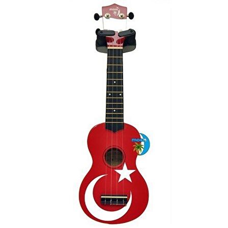 Moon UK80BTF Türk Bayrağı Desenli Ukulele