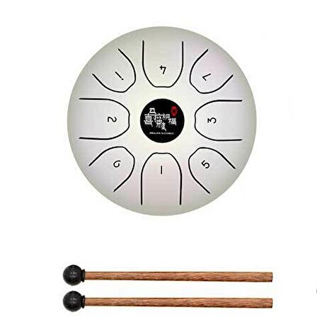 Himalaya Blessing 14cm Steel Tongue Drum BQ55PWH