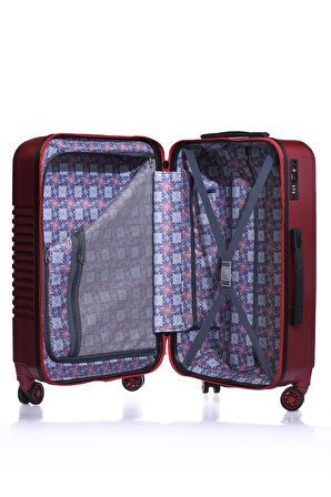 . PLVLZ22830B Bordo Unisex Orta Boy Bavul
