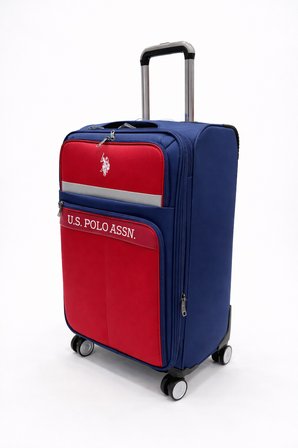 U.S. Polo Assn. OrtaBoy Kumaş Valiz Lacivert-Bordo 26051