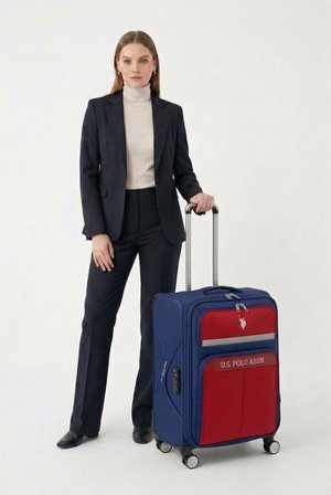 U.S. Polo Assn. OrtaBoy Kumaş Valiz Lacivert-Bordo 26051