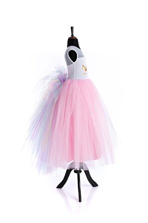Unicorn Elbise Uzun Lady Pembe