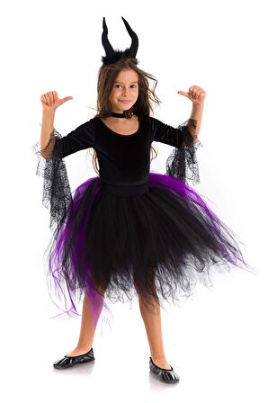 Cadı Catherina Kostümü Mor