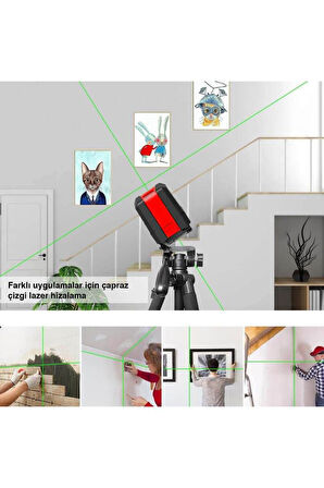 Kobb KBL91G 30 mt Profesyonel Yatay Dikey Otomatik Hizalamalı Yeşil Çapraz Çizgi Lazer Distomat