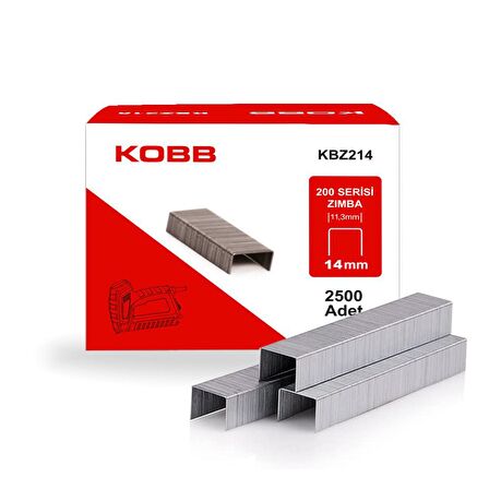 KOBB KBZ212 12mm 2500 Adet 200 Serisi Ağır Hizmet Tipi Zımba Teli