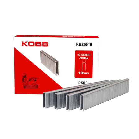 Kobb KBZ9019 19 mm 2500 Adet Ağır Hizmet Tipi Zımba Teli Gümüş