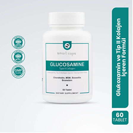 Smart Caps Glukozamin Tip II Kolajen 60 Tablet