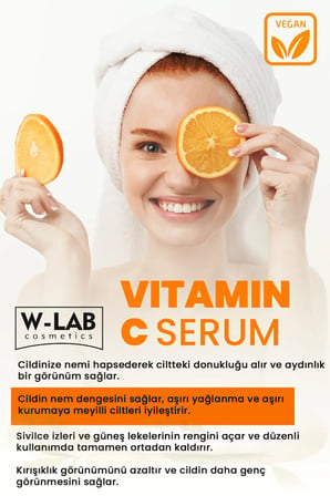 W-Lab Cosmetics C Vitamini Yaşlanma Karşıtı Hyalüronik Asit 30 Yaş + Gece-Gündüz Yüz ve Boyun Serumu 30 ml 