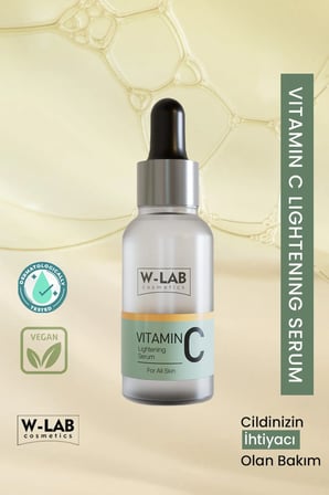 W-Lab Cosmetics C Vitamini Yaşlanma Karşıtı Hyalüronik Asit 30 Yaş + Gece-Gündüz Yüz ve Boyun Serumu 30 ml 