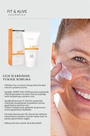 Fitalive 50+ SPF Güneş Kremi - 50 ML