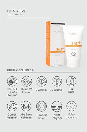 Fitalive 50+ SPF Güneş Kremi - 50 ML