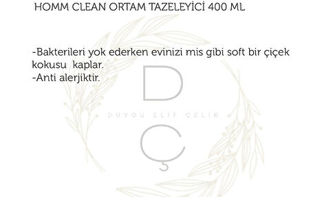 HOMM CLEAN Homm Bitkisel Ortam Tazeleyici