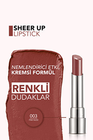 Nemlendirici Parlak Ruj (pembe) - Sheer Up Lipstick New - 003 Pinky Nude - 8682536012010